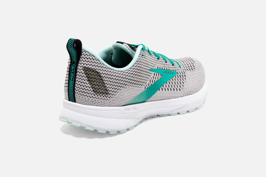 Brooks Israel Revel 4 Road Running Shoes Womens - White/Turquoise - VZA-837904